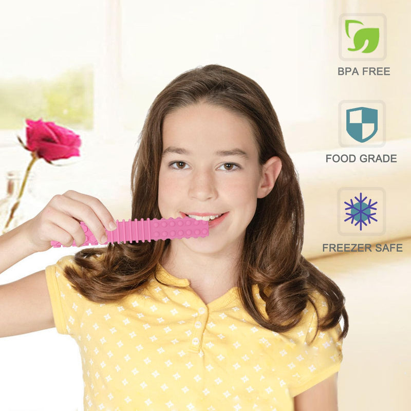 [Australia] - Sensory Chew Toys for Autistic Children, 4 Pack Silicone Chew Tube Teething Sticks Toys for Autism, ADHD, SPD, Chewies with Special Needs, Oral Motor Chewy Tool for Sensory Kids Chewer. 