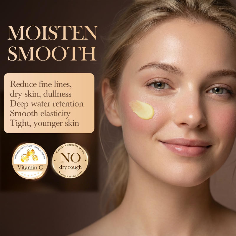Deep Collagen Vitamin C Capsules Cream 50g,Contains Collagen Vitamin C Niacinamide Sodium Hyaluronate Long-lasting Moisture,Reduce Wrinkles & Dullness Capsules Face Cream