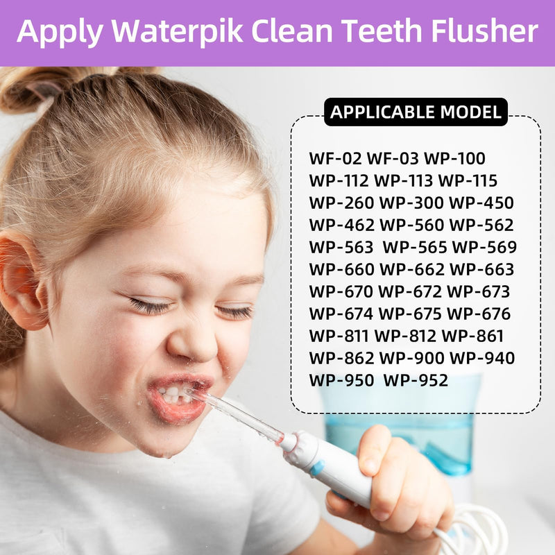 [Australia] - Set of 6 Replacement Dental Shower Tips Compatible with Waterpik WP-100 and Other Models, Classic Dental Spray Water, Oral Sprinkler Nozzles, Multi-Colour 