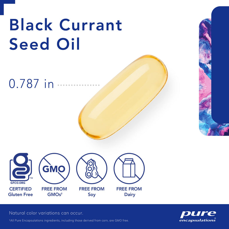 [Australia] - Pure Encapsulations Black Currant Seed Oil | Hypoallergenic Dietary Supplement | 100 Softgel Capsules 100 Count (Pack of 1) 