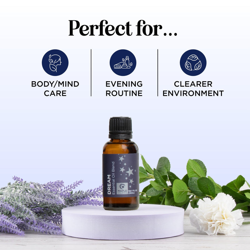 [Australia] - Sleep Essential Oil Blend for Diffuser - Dream Essential Oils for Diffusers Aromatherapy and Relaxation with Clary Sage Ylang-Ylang Roman Chamomile and Lavender Essential Oils for Sleep Time Support 1.00 Fl Oz (Pack of 1) 
