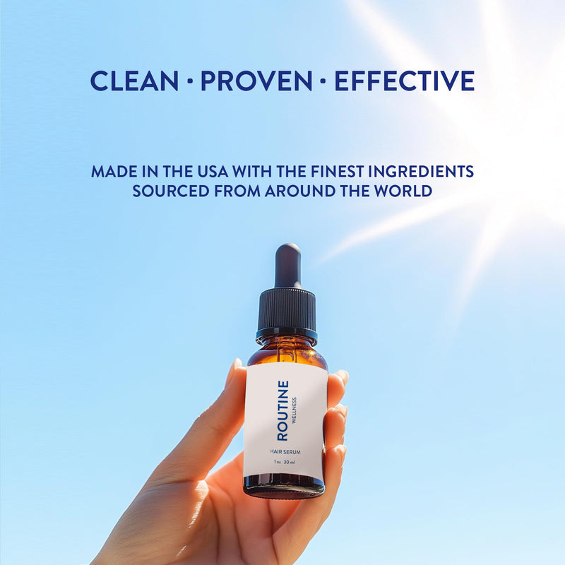Routine Wellness Hair Serum, Rosemary, Argan, Tea Tree - 30ml (Pack of 1) | Plant-based nourishing oils, scalp treatment and hydration with natural oils, frizz control, healthy shine Rosemary & Tea Tree Oil 1 Fl Oz (Pack of 1)