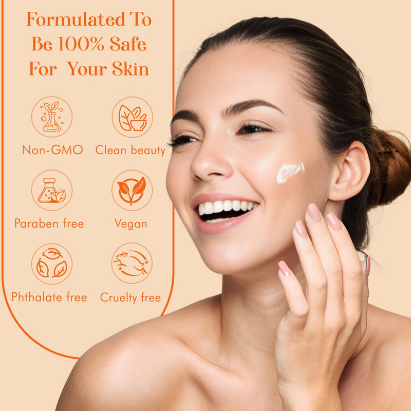 Clear Beauty Vitamin C & Collagen Face Moisturizer - Anti Aging Night Cream, Hydrates, Firms & Smooths Overnight - Dermatologist Tested, Korean Skin Care, Vegan, Clean Beauty - 1.69 Fl Oz