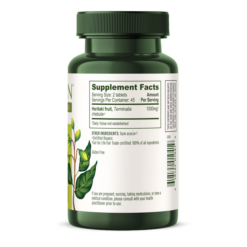 [Australia] - Banyan Botanicals Haritaki tablets – Certified Organic Terminalia Chebula – Supports Detoxification & Rejuvenation* – 90 Tablets – Non-GMO Sustainably Sourced Certified Fair for Life Fair Trade 