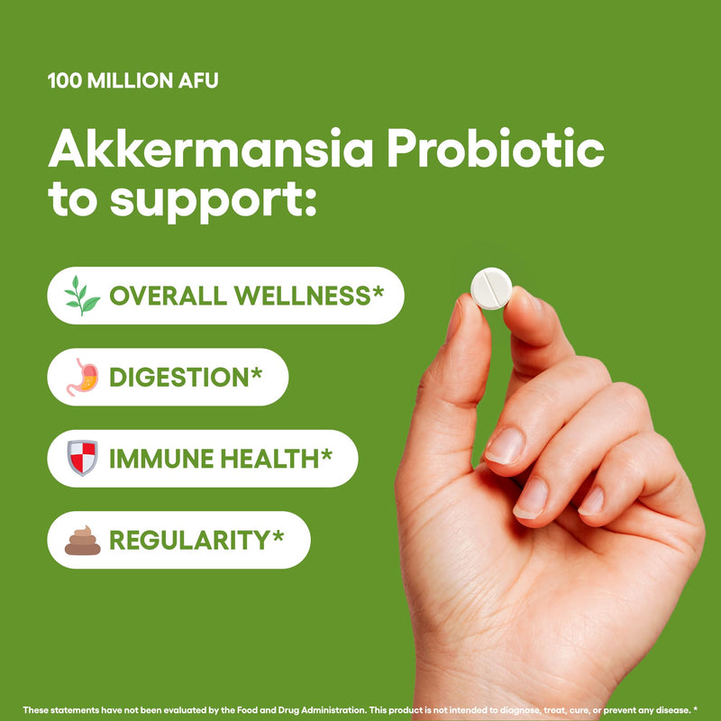 [Australia] - Akkermansia Muciniphila Probiotic Supplement 240 Tablets 100 Million AFU Probiotics for Men & Women Supports Intestinal Digestive & Gut Health (240, Akkermansia Muciniphila) 1 Count (Pack of 240) 