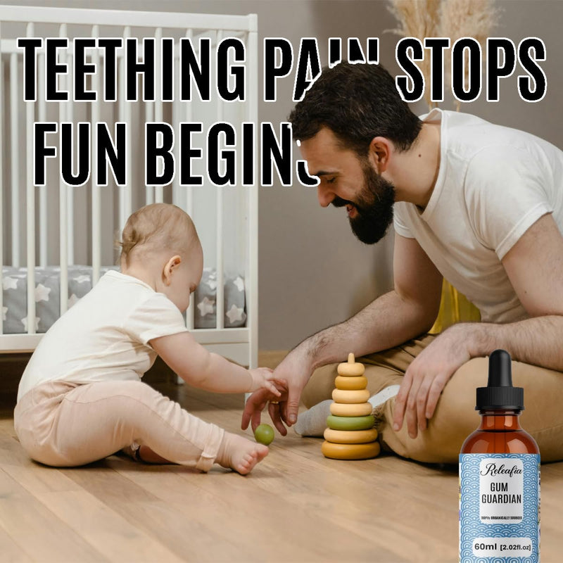 [Australia] - Gum Guardian, Teething Relief for Babies & Toddlers, Ease Teething & Calms Baby, Organic Herbal Formula, Essential Oil Free, Alcohol-Free & Sugar-Free (2 oz, 600 Doses) 