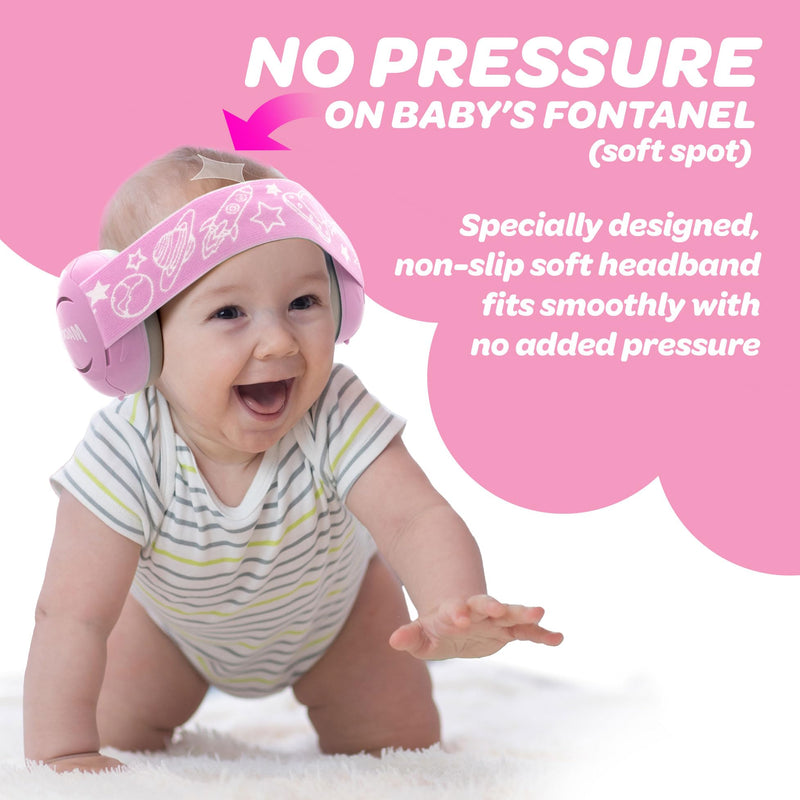 [Australia] - Mack's Baby Muffs | Baby Ear Muffs Noise Protection | High NRR | Noise Cancelling Headphones for Babies & Toddlers Pink 