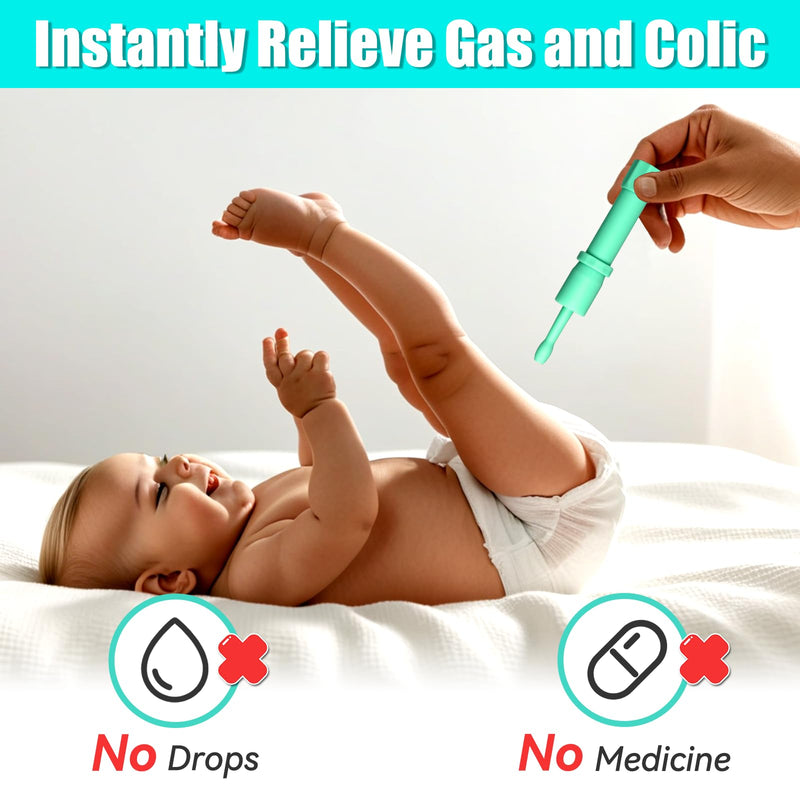 [Australia] - Gas and Colic Reliever for Babies, 20 Count Natural Solution for Baby Colic and Gas ReliefÔºåSafe & Effective Instant Constipation Relief for Babies Baby Gas Colic Passer (Green) 