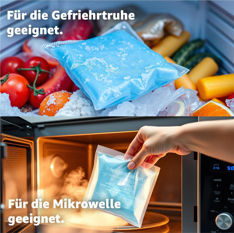 [Australia] - 2 pieces - XXL cooling pads 29x12 cm - MADE IN GERMANY - Ice packs gel blue, large - heat pads & cooling packs - cooling pads - for wisdom teeth, pain & fever - children & adults 2x XXL 
