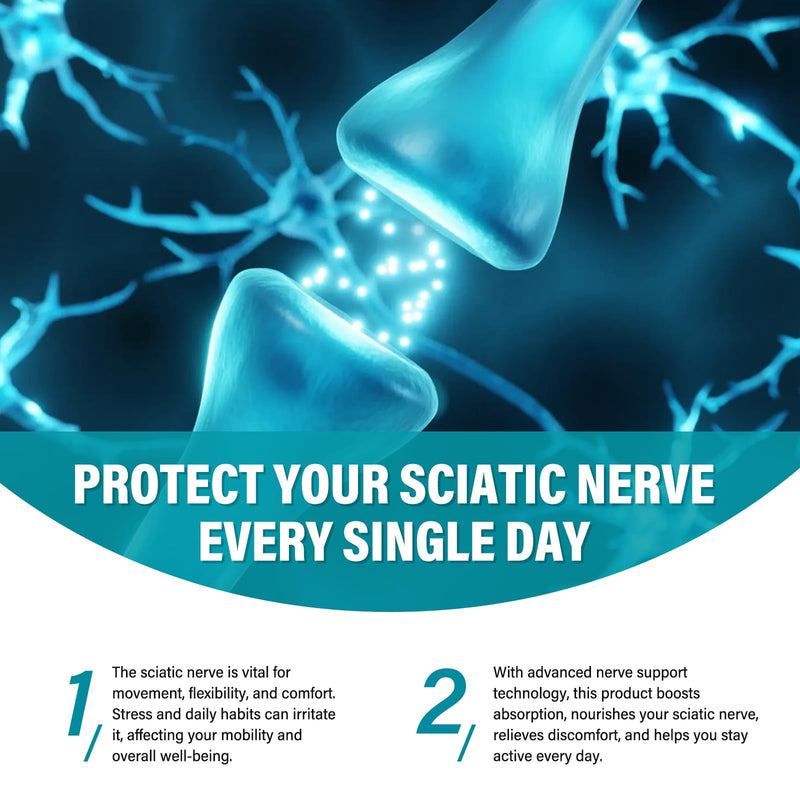 Sciatic Nerve & Neuropathy Support - Nerve Savior for Neuropathy and Sciatica & Peripheral Neuropathy – 120 Capsules Featuring ALA 300mg + B Vitamins, Helps Soothe Nerve Discomfort Naturally 120 Count (Pack of 1)