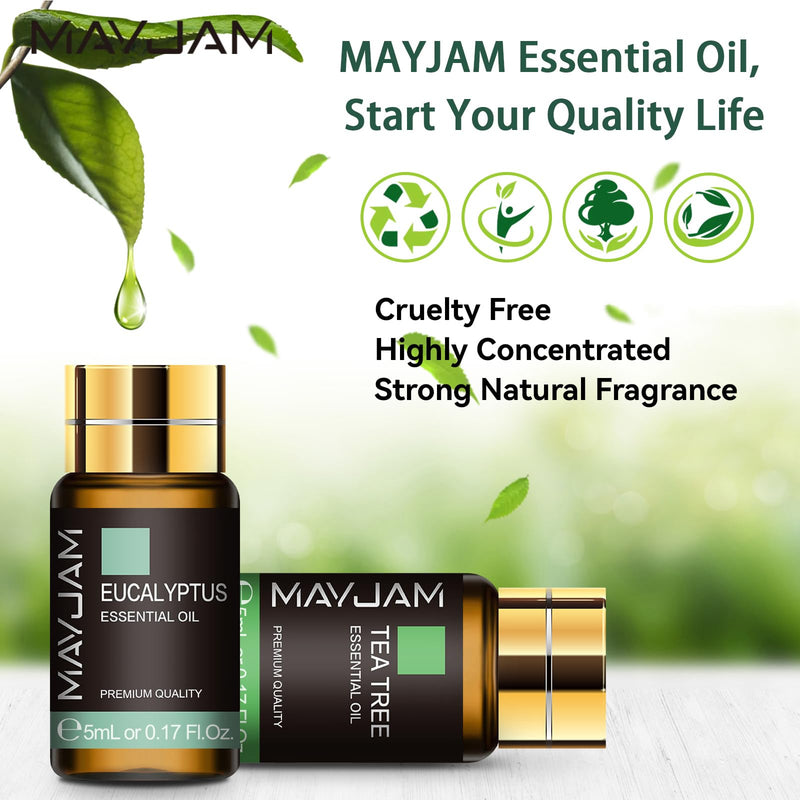 [Australia] - MAYJAM Essential Oil Set 20 Pieces, Essential Oil Gift Set for Diffuser, Humidifier - Lavender Jasmine Eucalyptus Vanilla Sandalwood Sweet Orange Rose Bergamot and More Vegetative-20-1 100 ml (Pack of 1) 