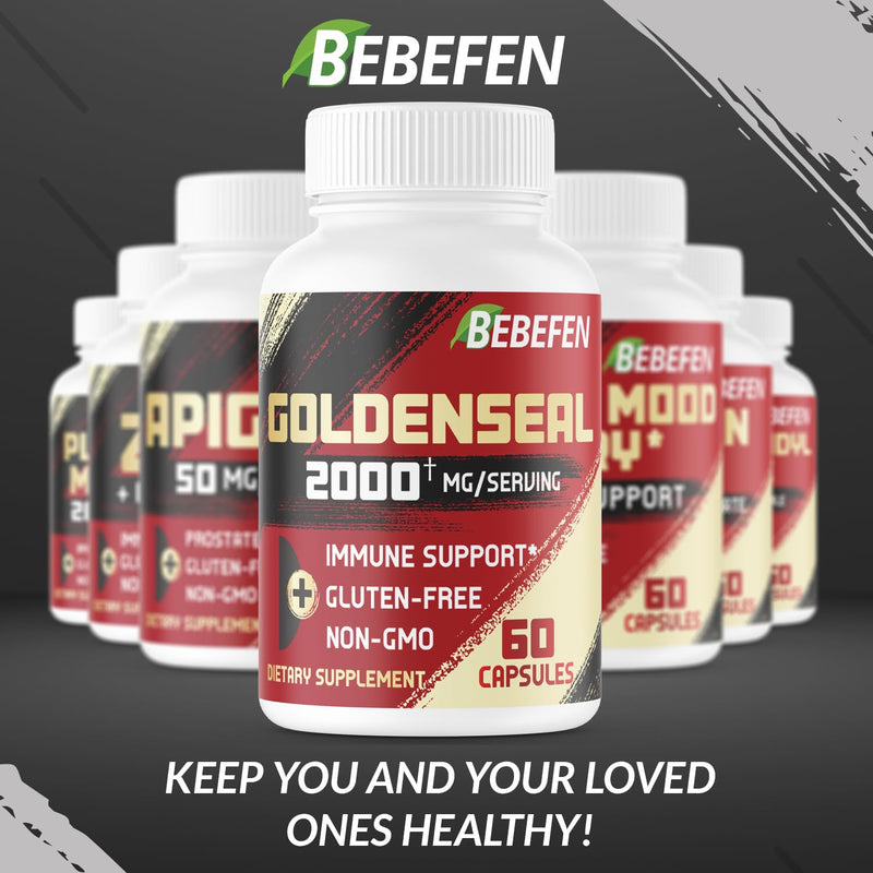 [Australia] - BEBEFEN Goldenseal Root Capsules 2000mg | Traditional Herb Supplement | Concentrated Extract | Vegetarian, Non-GMO 