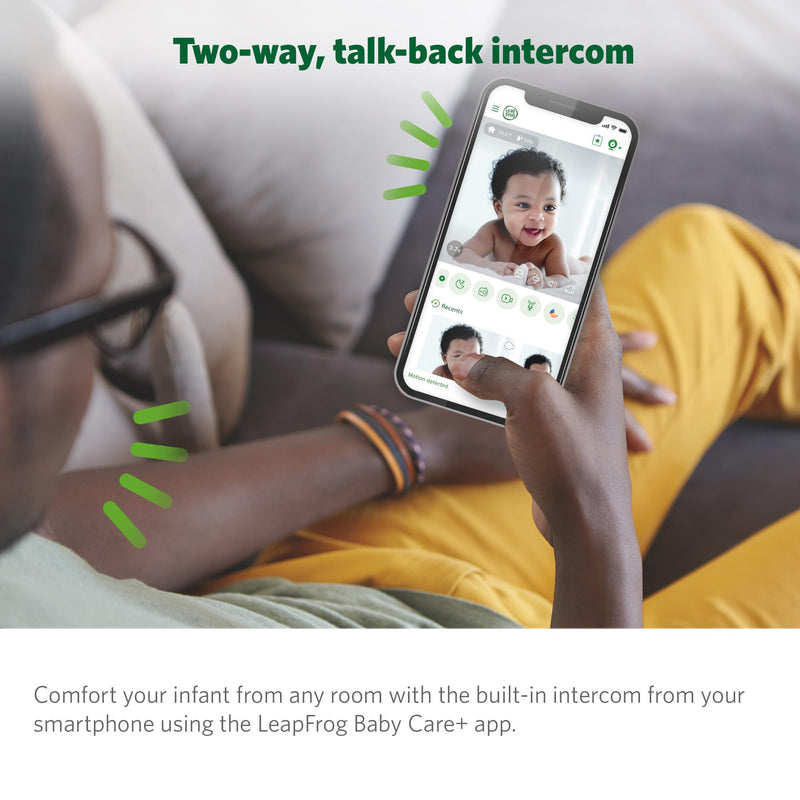 [Australia] - LeapFrog Scout LF2911 Baby Monitor Camera, WiFi Remote Access, 1080p HD 360 ° Pan & Tilt Smart Camera, 2-Way Audio Talk, Night Light, Night Vision, Soothing Sounds, Temp. & Humidity Sensor 