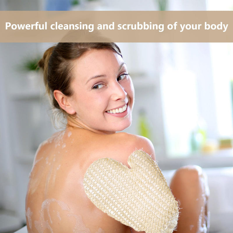 [Australia] - Pack of 2 peeling gloves, sisal shower gloves, massage gloves, body peeling gloves, bathing gloves for the body, spa towels, peeling gloves for the body, peeling massage gloves 