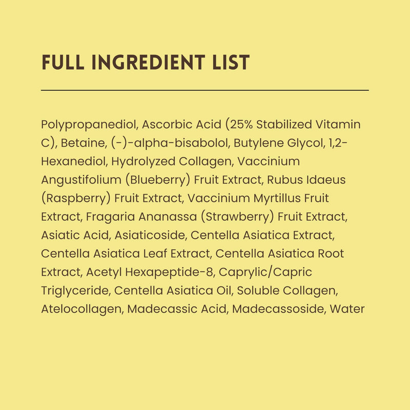 Active C Ampoule – 25% Stabilized Vitamin C Brightening & Firming Serum with Triple Collagen, Centella EV & Peptides – Non-Irritating Korean Skincare for Radiant, Even-Tone Skin – 1.2 fl oz