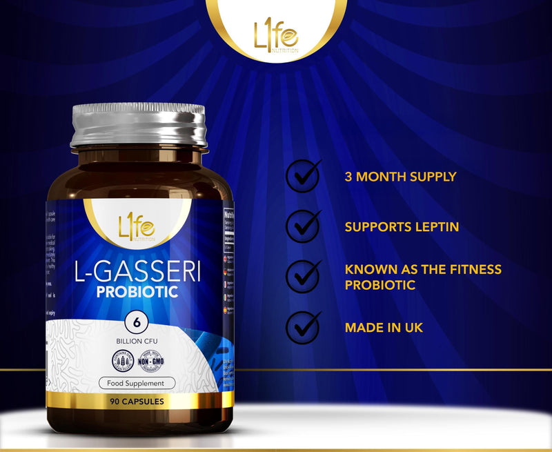 LN Lactobacillus Gasseri | 90 Lactobacillus Probiotic Capsules - High Strength 3 Billion CFU L-Gasseri Probiotic per Serving | Non-GMO, Gluten & Allergen Free | Made in The UK