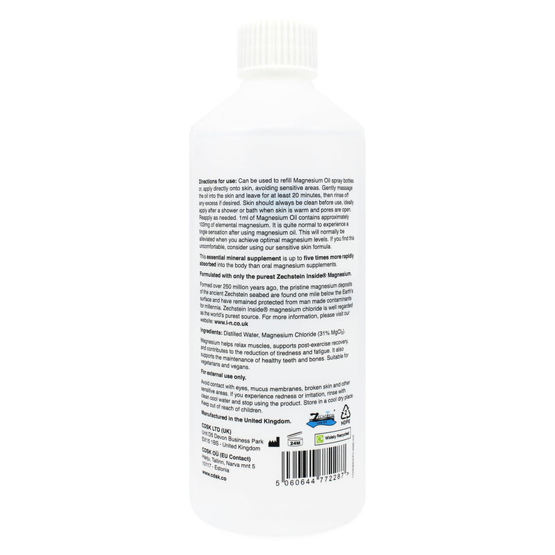 Magnesium Oil - Pure Magnesium Chloride - Ancient Zechstein Source (Pure Magnesium Oil 500ml)