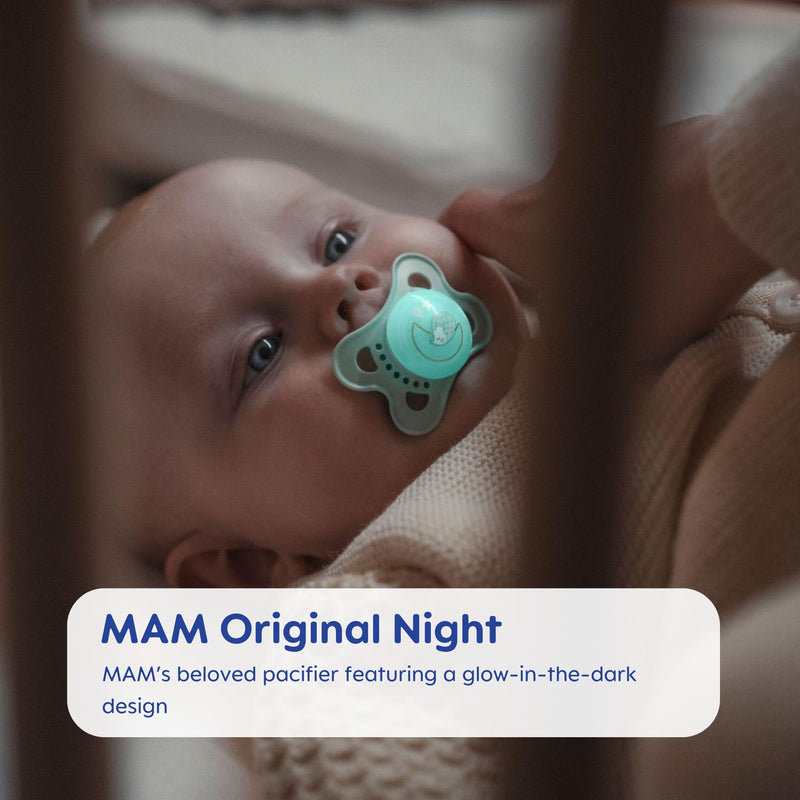 [Australia] - MAM Variety Pack Baby Pacifier, Includes 3 Types of Pacifiers, Nipple Shape Helps Promote Healthy Oral Development, 3 Pack, 0-6 Months, Girl Pink Blush / Artic Blue 3 Count (Pack of 1) 