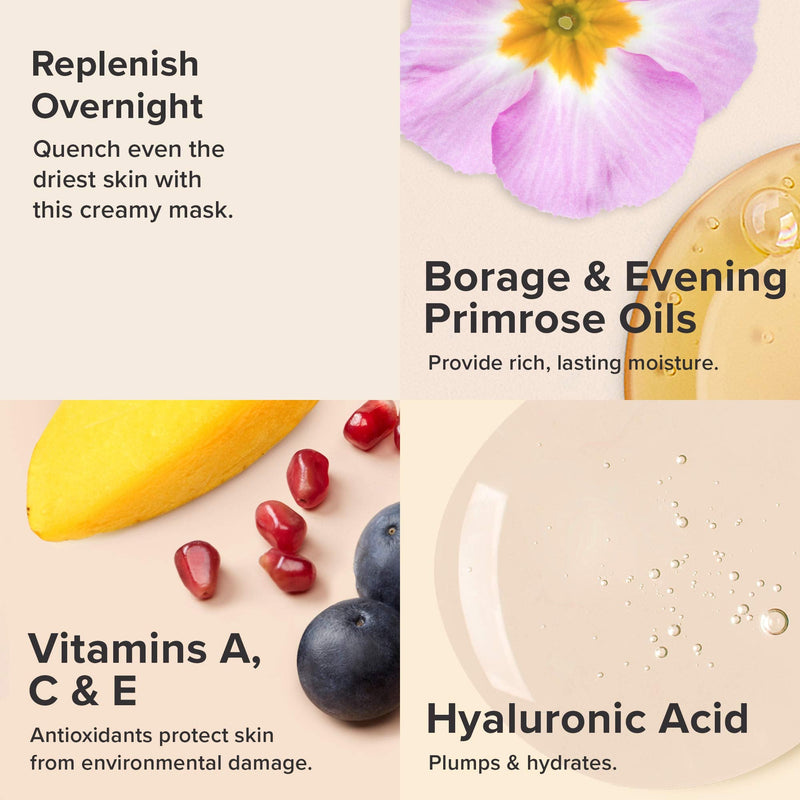 Paula's Choice SKIN RECOVERY Hydrating Treatment Face Mask, 4 Fl Oz | Overnight Face Cream with Primrose Oils, Vitamin C, A, E & Hyaluronic Acid to Hydrate, Smooth & Calm Skin