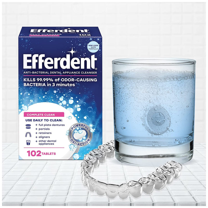 [Australia] - Efferdent Denture Cleanser Tablets, Complete Clean, 102 Tablets 