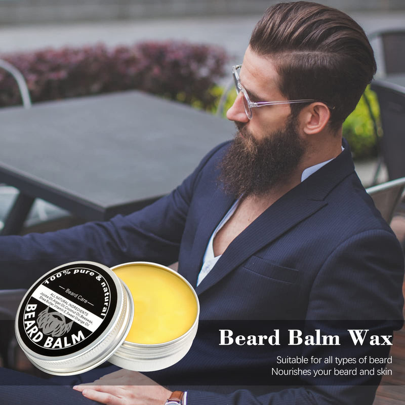 [Australia] - MXTIMWAN Beard care set for men, 10 pieces, gifts, beard set for men with beard shampoo, beard oil, beard balm, beard comb, beard brush, beard scissors, travel bag, razor with 2 interchangeable blades, instructions 