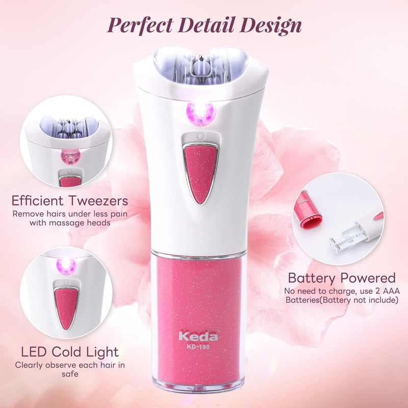 [Australia] - Epilator hair removal for women - women's epilator - women's facial epilator with LED light - electric glide epilator - women's wireless epilator lady shaver removal for bikini area, armpits 