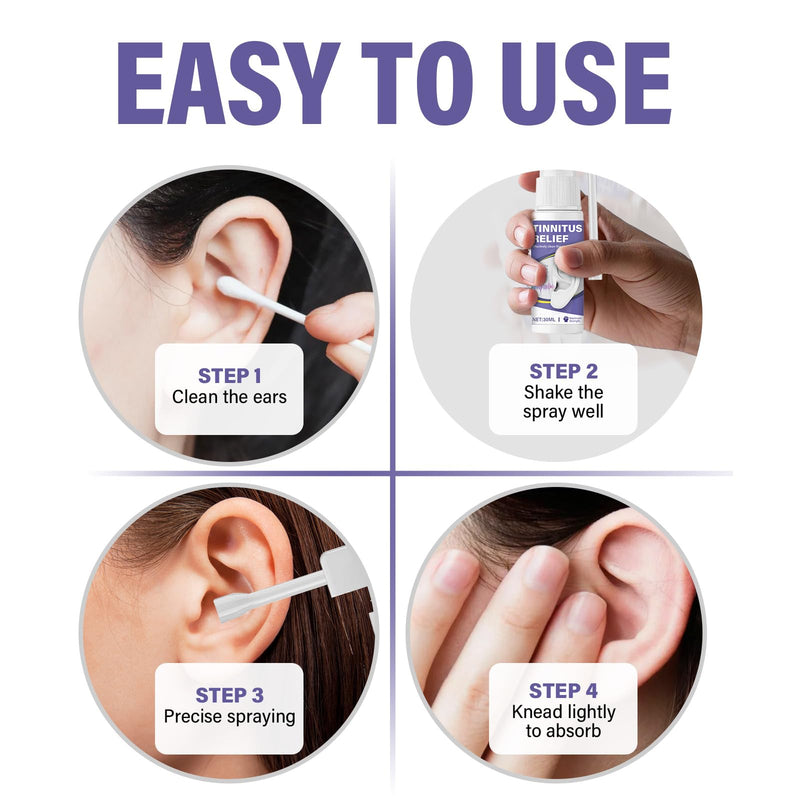 [Australia] - Tinnitus Relief-for-Ringing Ears, Tinnitus Treatment Spray, Reduce Ear Noise & Improve Hearing, Effective Reduce Ear Ringing Pruple 