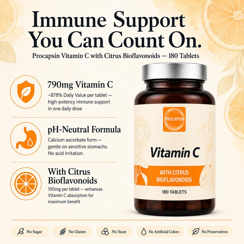Liposomal Vitamin C 600mg – 180 Capsules | High Absorption Immune Support & Antioxidant Supplement for Adults | 3-Month Supply
