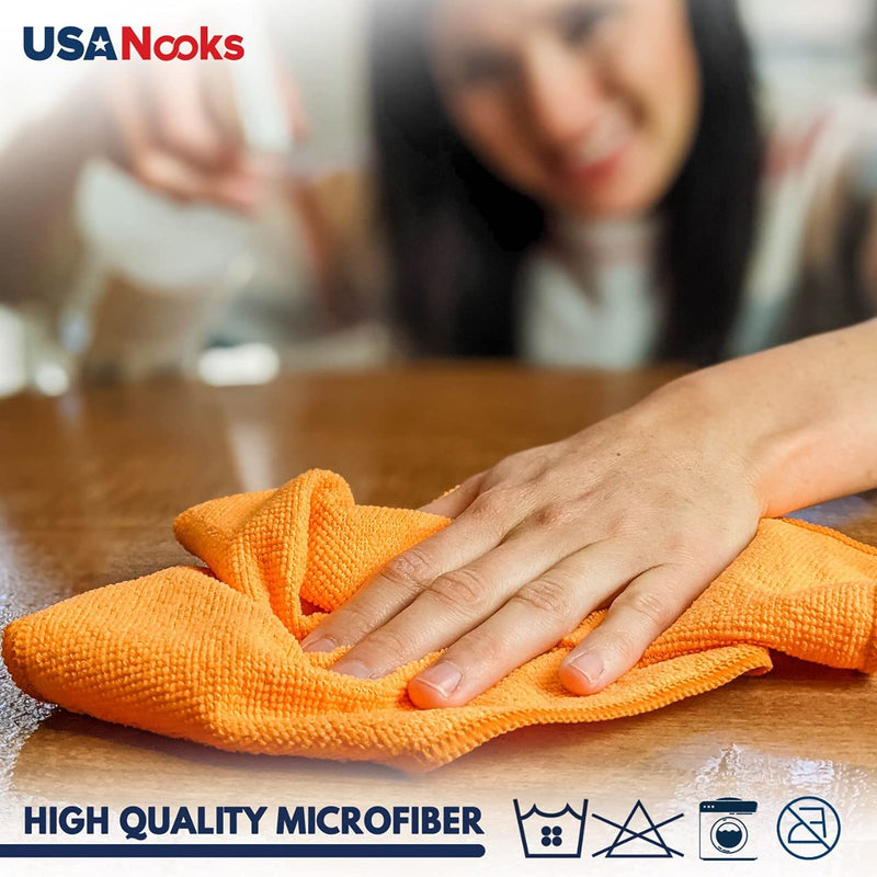 [Australia] - Microfiber Cleaning Cloth - (12x11 inches) High Performance - Ultra Absorbent Weave Traps Grime & Liquid for Streak-Free Mirror Shine - Lint Free Towel - 12x11 Inch (Pack of 8) 