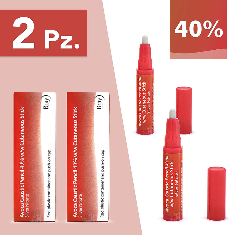 [Australia] - AVOCA 40% Silver Nitrate Etching Pen for Removing Warts, Leeks and Textiles (Pack of 2) 