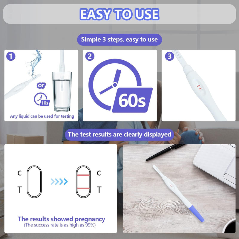 Fake Pregnancy Test Strips,4Packs Always Positive Early Pregnancy Test Kit,Prank HCG Pregnancy Rapid Test for April Fools' Joke Gag,Blue & Pink