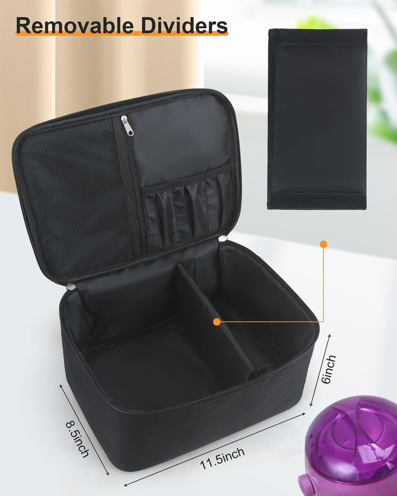 [Australia] - Waxing Kit Bag,Wax Warmer Organizer Bag Wax Kit for Hair Removal Storage Bag Hair Removal Wax Tool Bag (Black) Black 