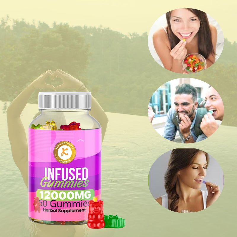 Premium Gummies | 12000mg | 60 Gummies | Max Strength | Made in UK