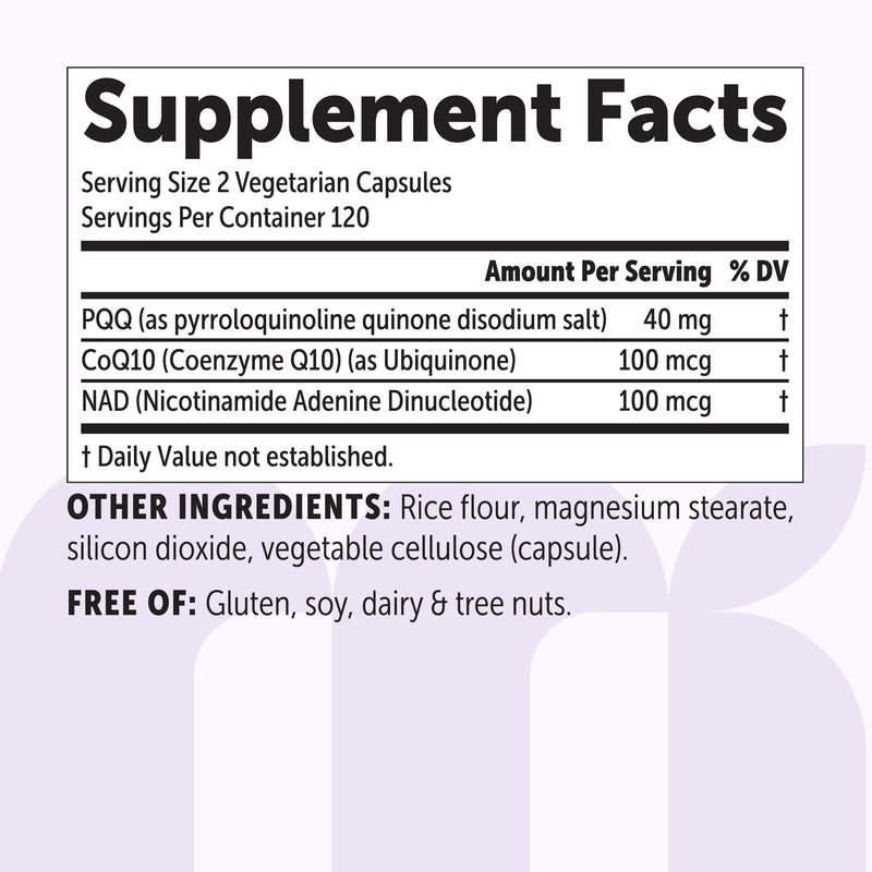 Micro Ingredients PQQ 40 mg Per Serving, 240 Vegetarian Capsules | 3-in-1 Pyrroloquinoline Quinone with CoQ10 & NAD+ | Non-GMO, Gluten Free