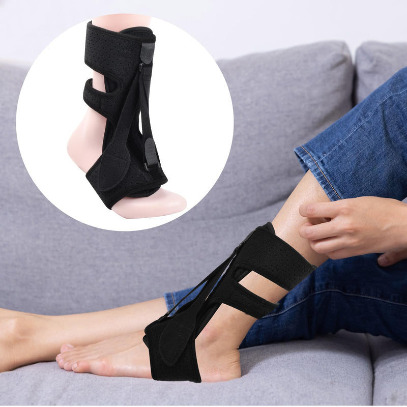 [Australia] - Fasciitis Night Splint, Plantar Fasciitis Night Splint Foot Splint, Plantar Fasciitis Orthosis, Ankle Splint with Adjustable Straps, Orthosis Splint Relief Achilles Tendonitis, Foot Drop, Black 