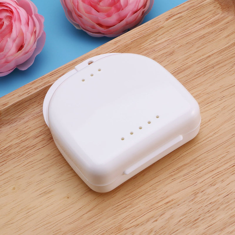 [Australia] - ULTNICE 2 pieces braces box denture box for bite splint grinding splint (white) 
