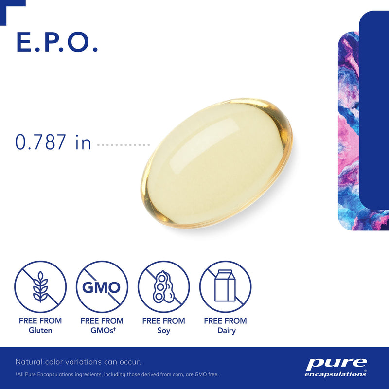 [Australia] - Pure Encapsulations E.P.O. (Evening Primrose Oil) | Hypoallergenic Dietary Supplement Containing 9% GLA | 100 Softgel Capsules 100 Count (Pack of 1) 