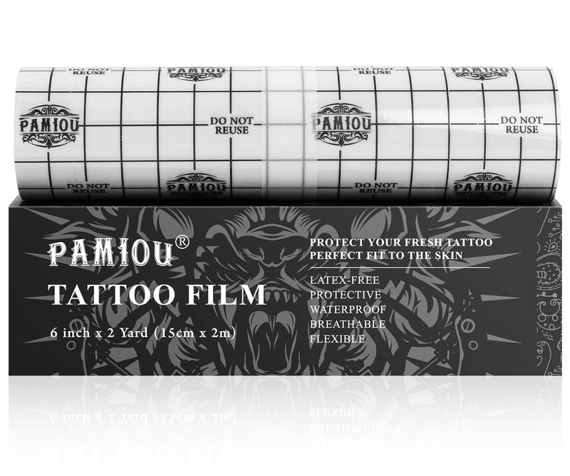 [Australia] - Tattoo Aftercare Bandage 6 Inch x 2 Yards, Second Skin Tattoo Cover, Waterproof, Transparent, Latex-Free Film for Fresh Tattoo Care, Protective Tape for Skin Recovery 