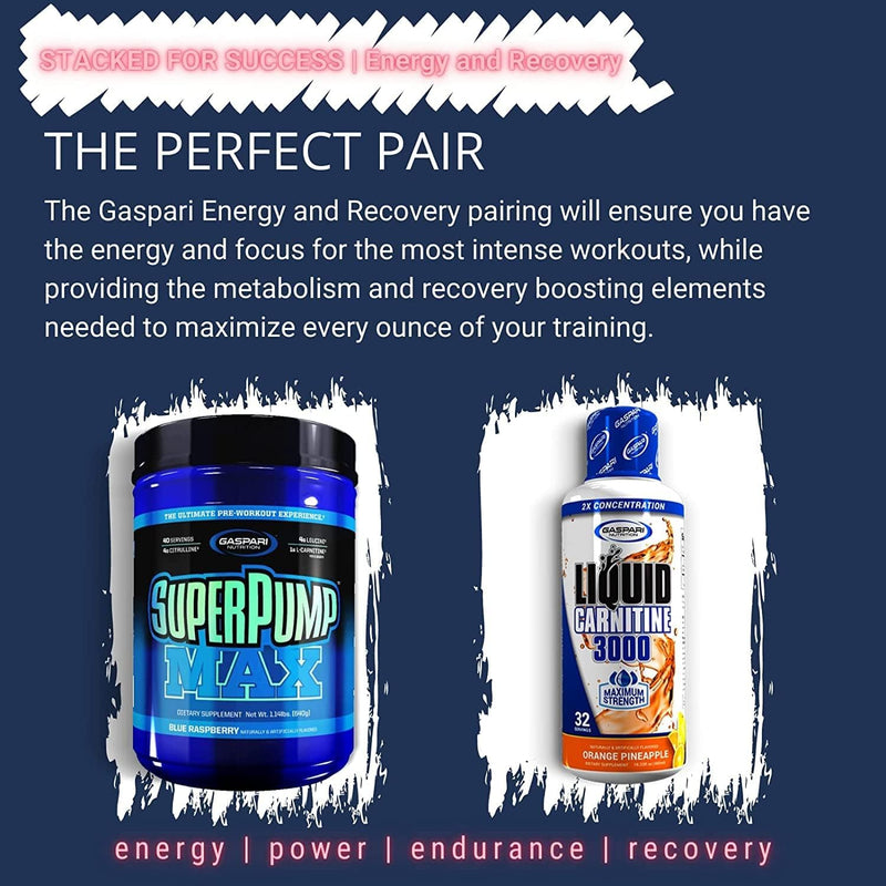 [Australia] - Gaspari Nutrition Liquid L-Carnitine 3000, Stimulant Free, Increased Metabolism, Enhanced Energy, Non GMO, Gluten Free, BPA Free (32 Servings, Orange Pineapple) 