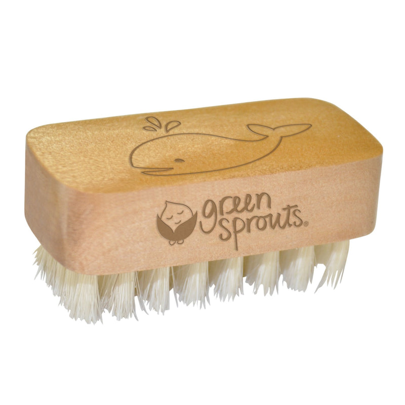 [Australia] - green sprouts Baby Nail Brush, Gently Cleans Baby‚Äôs Nails, Soft, Natural bristles for Comfort, Easy to Grasp Wood Handle, Made from Natural, Non-Petroleum Materials Green 1 Count (Pack of 1) 