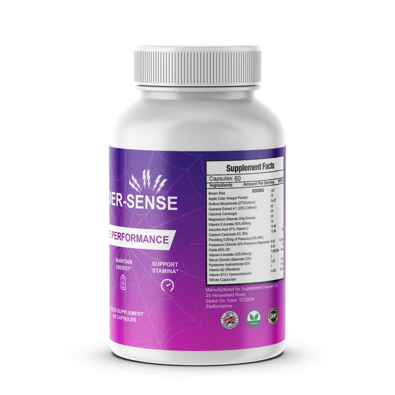Spider-Sense Male Enhancement Support for Advanced Male Performance/All Natural 60 Capsules/Slim Warriors
