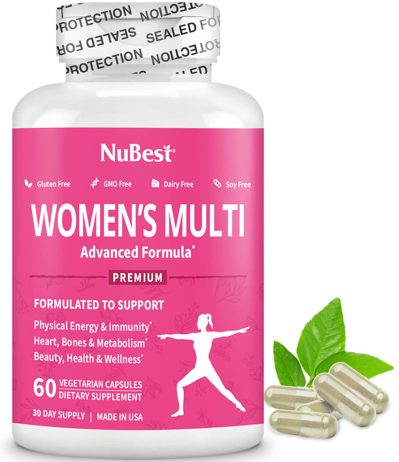 [Australia] - Multivitamin for Women with 39 Key Nutrients, Essential Vitamins, Minerals, Horny Goat Weed, Maca, Wild Yam, Red Clover, Cranberry, Arginine, Herbal Supplement | 60 Vegan Capsules | 1 Month Supply Women's Multi 60 Count (Pack of 1) 