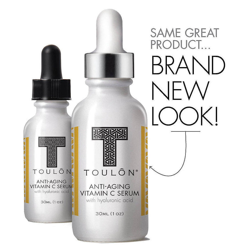 Toulon Vitamin C Serum with Hyaluronic Acid, 1 oz | Tightens Skin by Building Collagen & Improving Skin's Elasticity for Healthier Glowing Youthful Looking Skin for Women & Men
