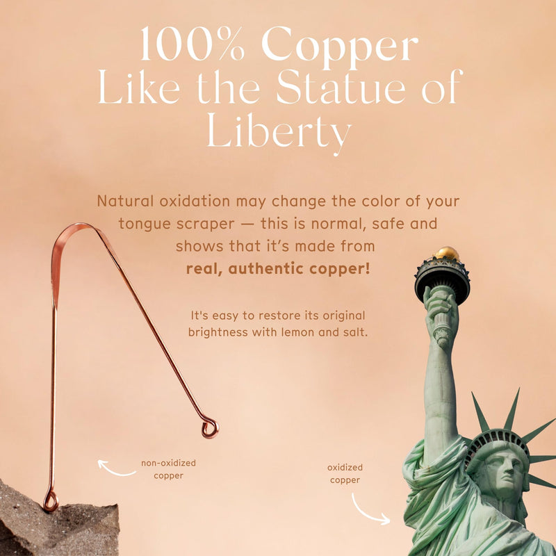 [Australia] - Arista Copper Tongue Scraper for Adults & Kids ‚Äì 100% Pure Copper Tongue Cleaner ‚Äì Extreme Bad Breath Treatment for Adults, Oral Detox & Hygiene ‚Äì 1 Pack with Travel Pouch 