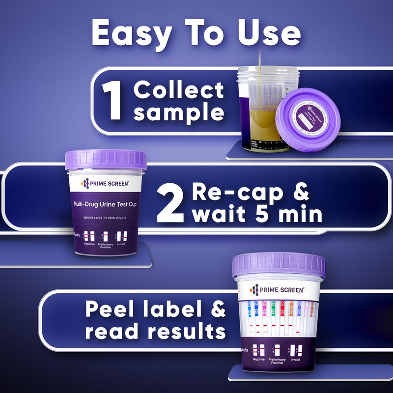 Prime Screen 14 Panel Urine Drug Test Cup Instant Testing Marijuana (THC),OPI,AMP, BAR, BUP, BZO, COC, mAMP, MDMA, MTD, OXY, PCP, PPX, TCA [1 Pack] 1 Count (Pack of 1)