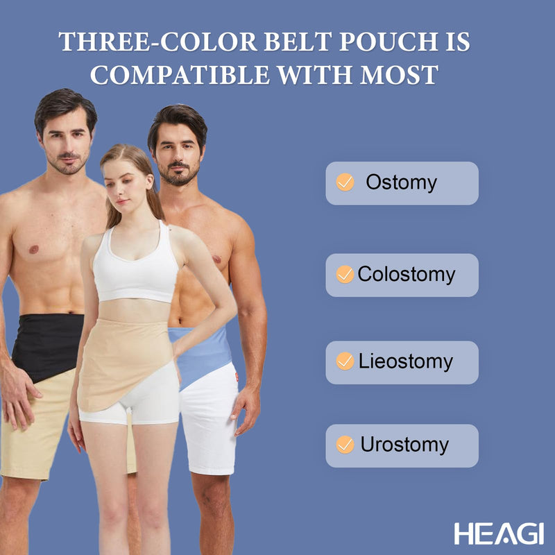 [Australia] - Ostomy Belt, Stealth Belt for Ostomy Bag, Adjustable Ostomy Support Belt, Black Ostomy Belts for Men & Woman, Inner Pocket to Hold Ostomy Pouch for Sport & Swimming, Size S (27"-31") S (27"-31") 