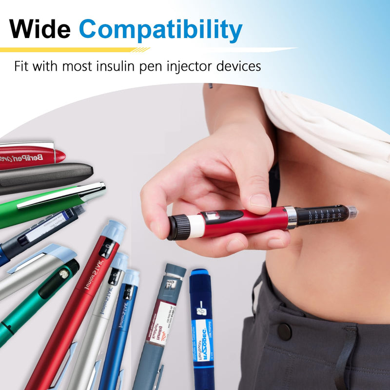 [Australia] - Insulin Pen Needle 31G 4mm (5/32") 100 Count, Diabetic Pen Needles for Injections Universal Fit with Most Diabetes Pens Comfortable Sterile 