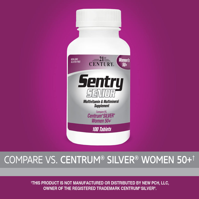 21st Century Sentry Senior Women 50 Plus Tablets, 100 Count (27542) (Pack of 2) 100 Count (Pack of 2)