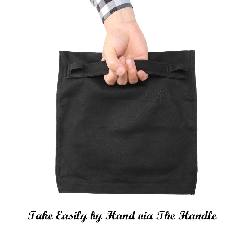 [Australia] - Urine Drainage Bag Holder Bag Cover with Zipper Pipe Sleeve & Adjustable Shoulder Strap (Black) Black 
