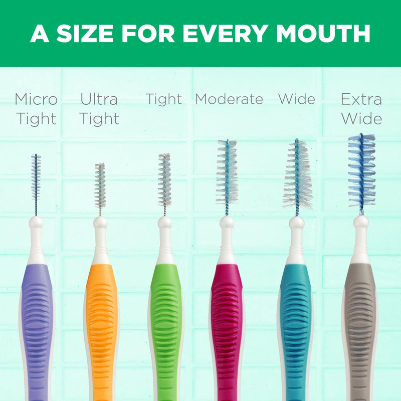 [Australia] - GUM Proxabrush Go-Betweens - Moderate - Interdental Brushes - Soft Bristled Dental Picks for Plaque Removal Health - Safe for Braces & Dental Devices, 10 Count (Pack of 4) 